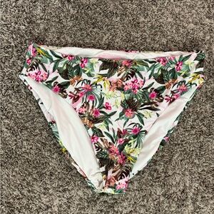 Victoria’s Secret High Waisted Floral Bikini Bottoms, XL